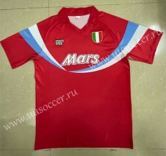 90-91 Retro Version Napoli Red Thailand Soccer Jersey AAA-818