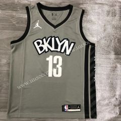 2020-2021 City Version NBA Brooklyn Nets Gray #13 Jersey-311