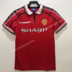 1998 Retro Version Manchester United Home Red Thailand Soccer Jersey AAA-811