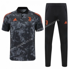 2020-2021 Juventus FC Black Thailand Polo Uniform-418