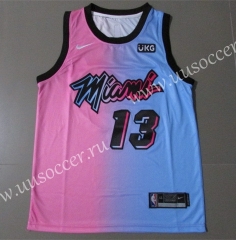 2020-2021 City Version NBA Miami Heat Pink & Blue #13 Jersey