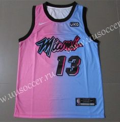 2020-2021 City Version NBA Miami Heat Pink & Blue #13 Jersey