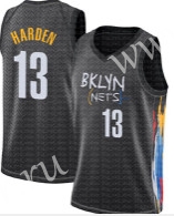 2020-2021 City Version NBA Brooklyn Nets Black #13 Jersey