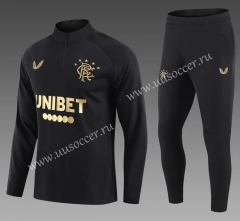 2020-2021 Rangers Black Soccer Tracksuit Uniform-411