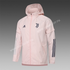 2020-2021 Juventus Pink Wind Coat  With Hat-815