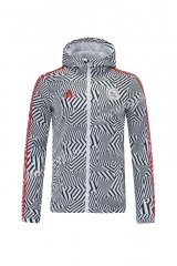 2020-2021 Ajax Black & White Wind Coat  With Hat-LH