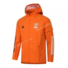 2020-2021 Manchester United Orange Wind Coat With Hat-815