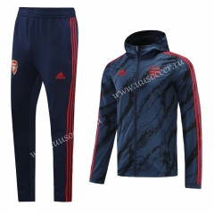 2021-2022 Arsenal Royal Blue Wind Coat Uniform With Hat-LH