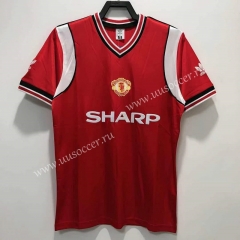 1985 Retro Version Manchester United Home Red Thailand Soccer Jersey AAA-811