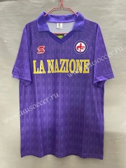 1989-1990 Retro Version Fiorentina Home Purple Thailand Soccer Jersey AAA-811