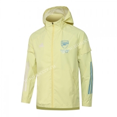 2021-2022  Arsenal Yellow Wind Coat With Hat-815