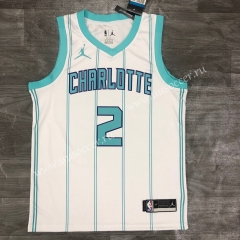 2020 Season NBA Charlotte Hornets White #2 Jersey-311