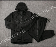 2020-2021 Nike Black Soccer Jacket Uniform With Hat-815