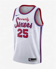 2020-2021 Retro Limited NBA Philadelphia 76ers White #25 Jersey-311