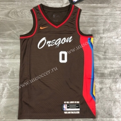 2020-2021 NBA Portland Trail Blazers Black #0 Jersey-311