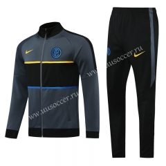2020-2021 Inter Milan Gray Thailand Soccer Jacket Uniform-411