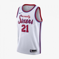 2020-2021 Retro Limited NBA Philadelphia 76ers White #21 Jersey-311