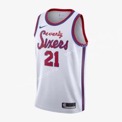 2020-2021 Retro Limited NBA Philadelphia 76ers White #21 Jersey-311