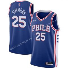 NBA Philadelphia 76ers Blue V Collar #25 Jersey-311