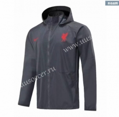 2021-2022 Liverpool Gray Thailand Wind Coat With Hat-GDP