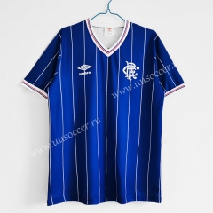 1982-83 Retro Version Rangers Home Blue Thailand Soccer Jersey AAA-C1046