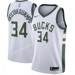 2022-23 NBA Milwaukee Bucks Home White #34 Jersey-311