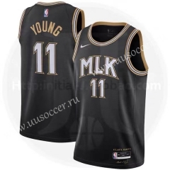 2020-2021 City Version NBA Atlanta Hawks Black #11 Jersey-311