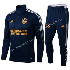 With Adv 2020-2021 Los Angeles Galaxy Royal Blue Thailand Soccer Tracksuit Uniform-411