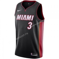2020-2021 NBA Miami Heat Black V Collar #3 Jersey-311