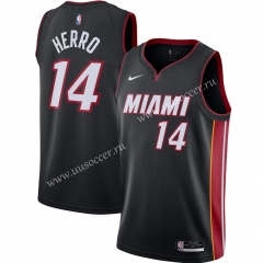 2020-2021 NBA Miami Heat Black V Collar #14 Jersey-311