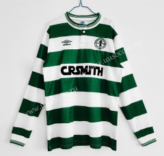 1987-88 Retro Version Celtic White & Green Thailand LS Soccer Jersey AAA-C1046