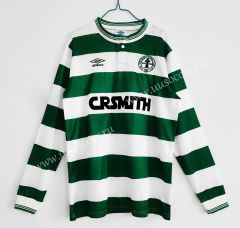 1987-88 Retro Version Celtic White & Green Thailand LS Soccer Jersey AAA-C1046