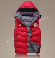 2021-2022 Bayern München Red Double-sided Cotton Vest With Hat-GDP