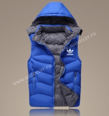 2021-2022 Addi Blue Double-sided Cotton Vest With Hat-GDP