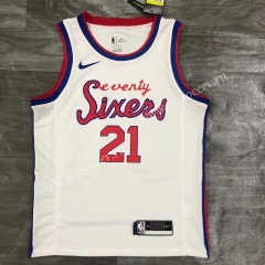 2020-2021 Retro Limited NBA Philadelphia 76ers White #21 Jersey-311