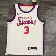 2020-2021 Retro Limited NBA Philadelphia 76ers White #3 Jersey-311