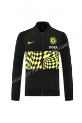 Player Version 2021-2022 Chelsea Black Soccer Thailand Jacket Top-LH
