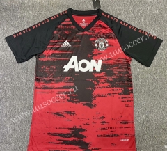 2020-2021 Manchester United Red & Black Thailand Soccer Training Jersey AAA-518