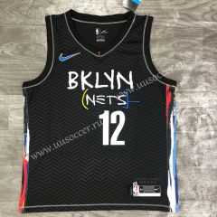 2020-2021 Graffiti Version NBA Brooklyn Nets Black #12 Jersey-311