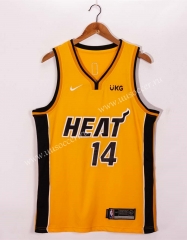 2021-2022 Reward Version NBA Miami Heat Yellow #14 Jersey