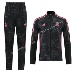 2021-2022 Real Madrid Black & Gray  Soccer Jacket Uniform-LH