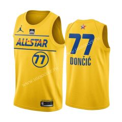 2021-2022 NBA All-Star Version Yellow #77 Jersey