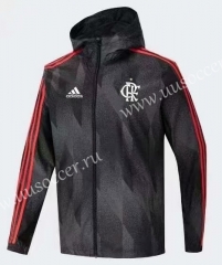2021-22 Flamengo Dark Gray Wind Coat With Hat-GDP