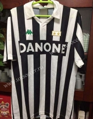 92-94 Retro Version Juventus Black & White Thailand Soccer Jersey AAA-503
