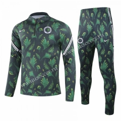2020-2021 Nigeria Dark Green Kids/Youth Soccer Tracksuit-GDP