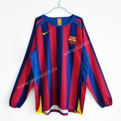 05-06 Retro Version Barcelona Red & Blue Thailand LS Soccer Jersey AAA-C1046