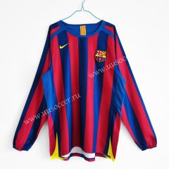 05-06 Retro Version Barcelona Red & Blue Thailand LS Soccer Jersey AAA-C1046