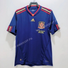 2010 Retro Spain Away Blue Thailand Soccer Jersey AAA-811