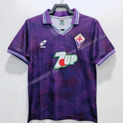 92-93 Retro Version Fiorentina Home Purple Thailand Soccer Jersey AAA-811