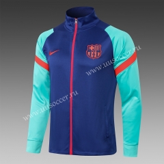 2021-2022 Barcelona CaiBlue With Green sleeev Thailand Jacket -815